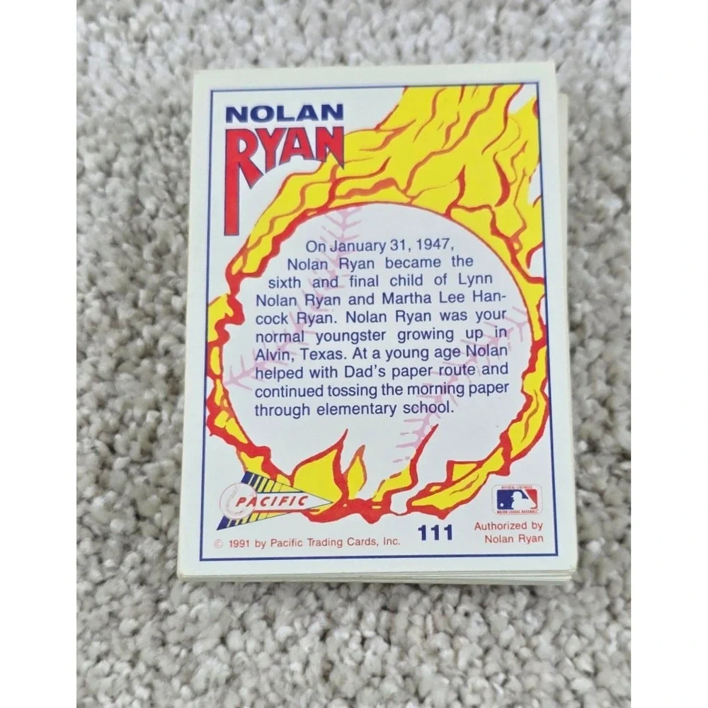 1991 Vintage Pacific Nolan Ryan Baseball Card Lot 40 cards all NM+ No Dups
